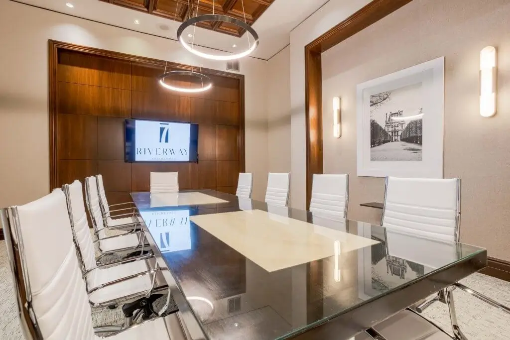 7 riverway meeting room luxury apartments houston
